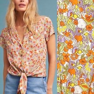 Maeve Bateau Button Down Front Tie Top (12)